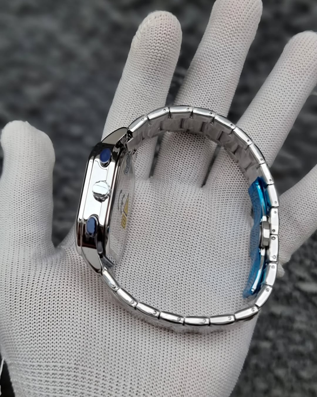 RELOJ POEDAGAR CRONÓGRAFO ACERO PLATEADO