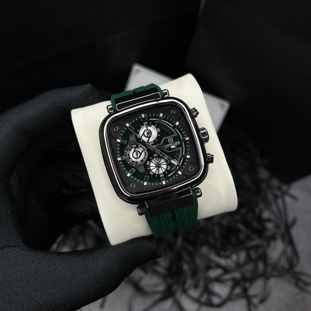 RELOJ MASCULINO DE LUJO REWARD VIP MONACO GREEN 44 MM CON CRONÓGRAFO ELEGANTE/ ORIGINAL