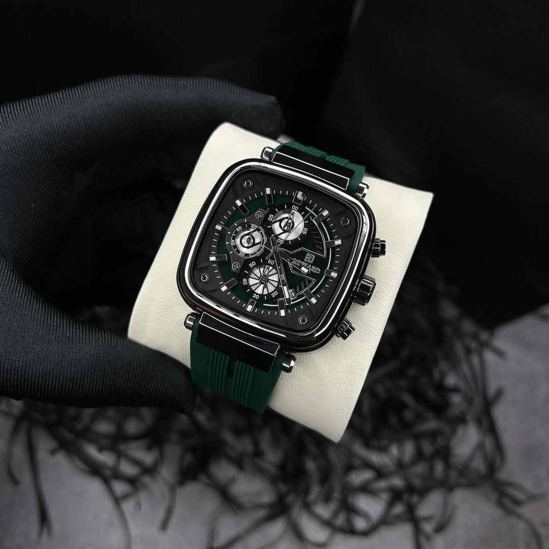 RELOJ MASCULINO DE LUJO REWARD VIP MONACO GREEN 44 MM CON CRONÓGRAFO ELEGANTE/ ORIGINAL